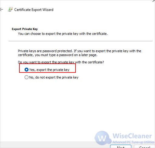 Cách sao lưu khóa mã hóa EFS trong Windows 11