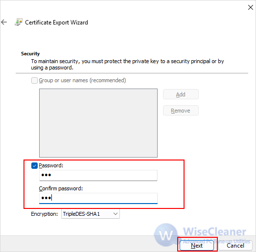 Cách sao lưu khóa mã hóa EFS trong Windows 11